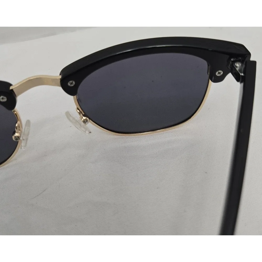 Belmonte Bliss Browline Sunglasses - Black & Gold E8830 51-18-138